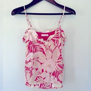 June & Hudson- Women’s S-  fuchsia floral camisole top